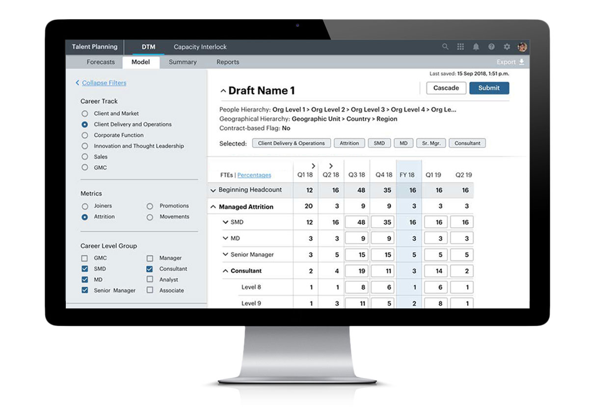 Users can navigate metrics or parent categories using left drawer